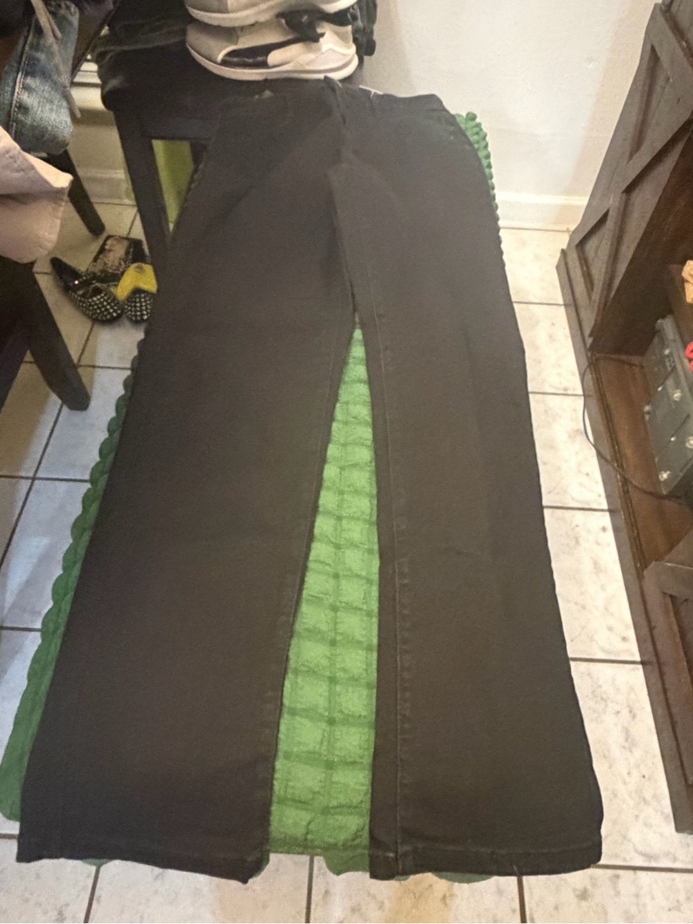 Nine West Black Wide-Leg Flare Jeans